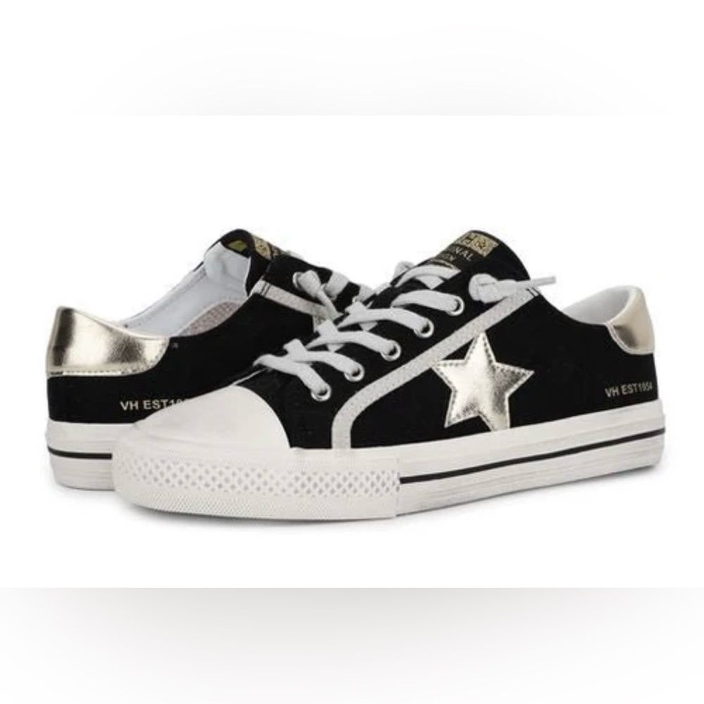 Vintage Havana Women’s Alive- Black Gold Multi Sneakers with Silver Star - Picture 2 of 9
